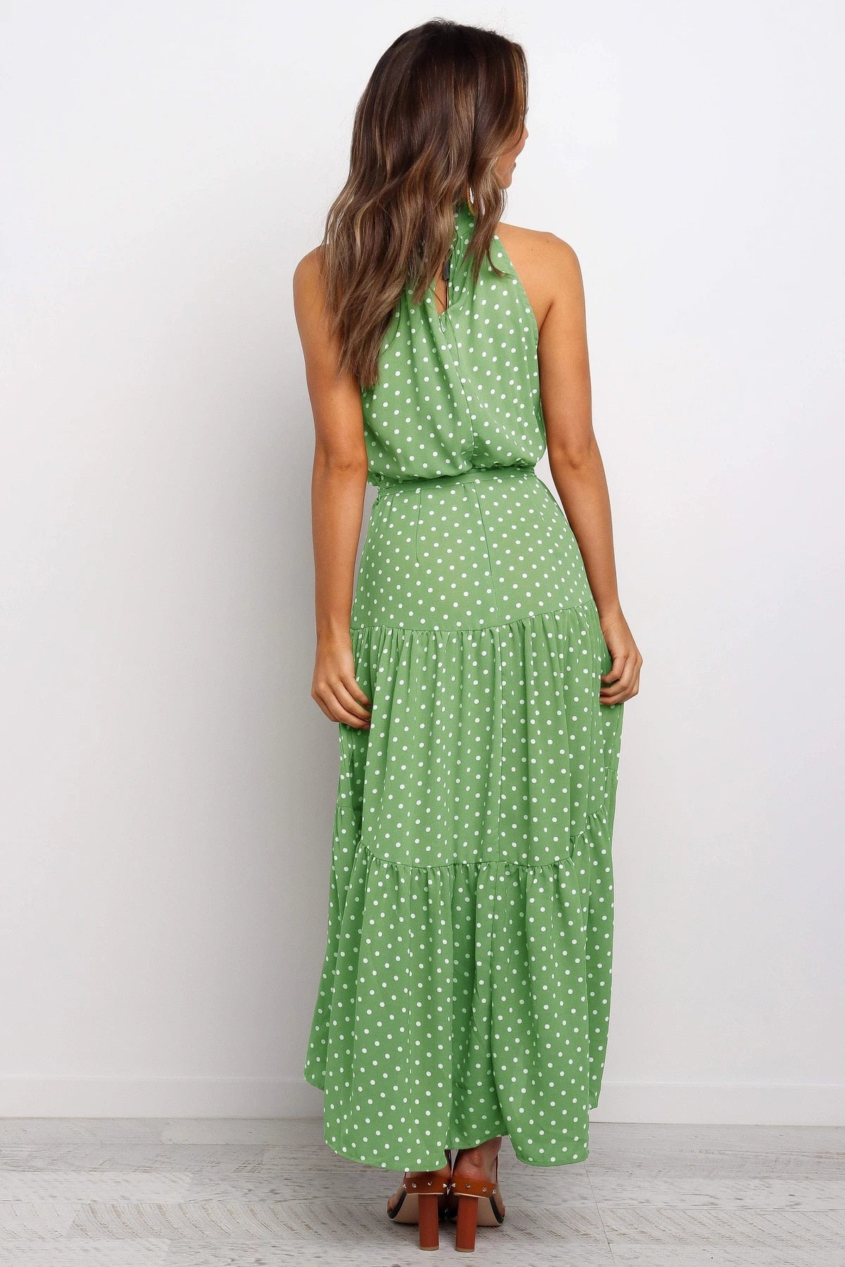 Garden Serenade Halter Maxi Dress