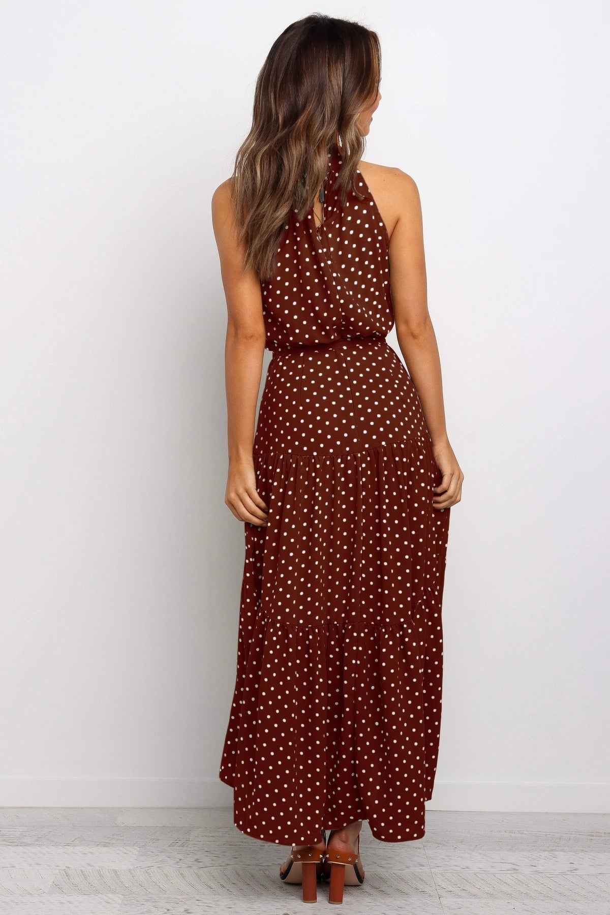 Garden Serenade Halter Maxi Dress